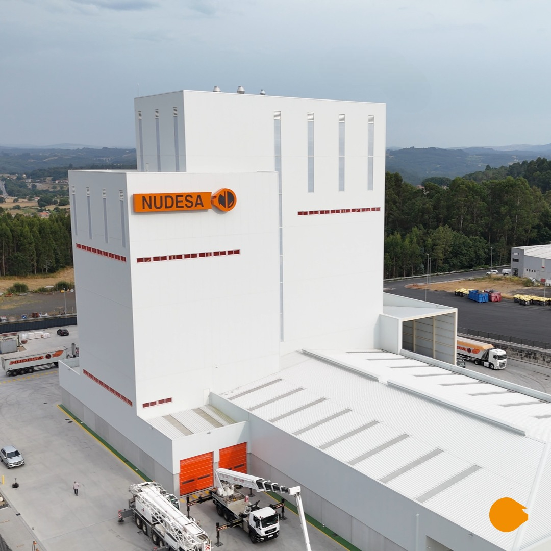 Linha de ensacamento e paletização de alta capacidade instalada pela BOGA TÉCNICA para a Nudesa em sua nova planta de ração animal em Silleda.